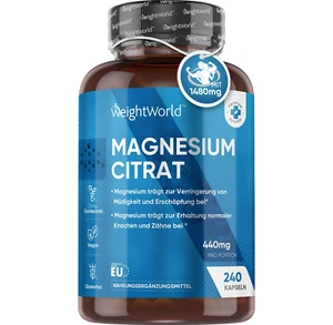 Magnesium Kapseln - 240Stk - 440mg - Training, Fitness, Sport - 4 Monate Vorrat - Bild 1 von 9