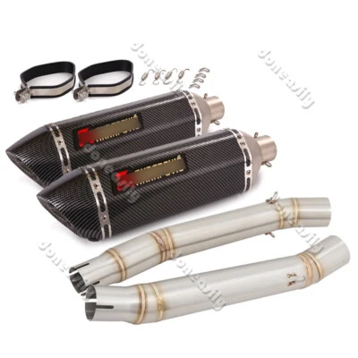 Deslizamiento para Suzuki Hayabusa GSX1300R 2008-2020 Puntas de escape de eslabón silenciador modificado Foto 1 de 4