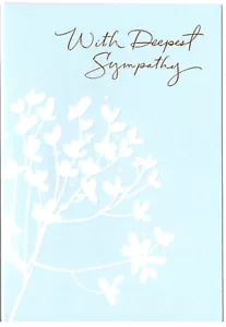 Sympathy Card. With Deepest Sympathy Floral Design Suitable For All - Picture 1 of 2