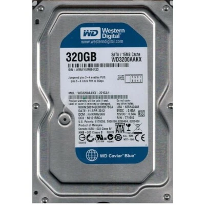 Western Digital 320GB WD3200AAKX 7200 RPM 16MB SATA 3.5" Desktop HDD Hard Drive - Image 1 of 3