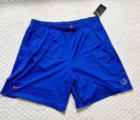 Bosie State Broncos Nike Dri Fit Blue Athletic Shorts Size Mens 3XL New w Tags Cover