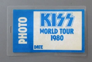 KISS backstage pass laminated World Tour 1980 "PHOTO" ORIGINAL AUTHENTIC ! - Picture 1 of 1