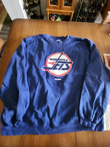 Winnipeg Jets Throwback Reebok Crew Oversized Fit Sweatshirt Runs Big Cover
