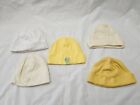 5 Infant Hats Gerber Brand 0-6 Months Gender Neutral Yellow White Frog