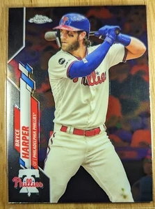2020 Bryce Harper Topps Chrome Base #97 Philadelphia Phillies MLB Baseball Card - Picture 1 of 2