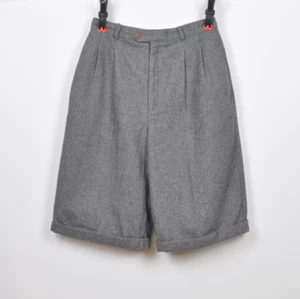 Feelin' Jazzie Happy Legs Gray Bermuda Shorts Cuffed Wool Women's Size 10 - Picture 1 of 8