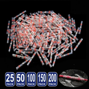 Conectores de empalme de soldadura manga termorretráctil sello cable impermeable aislado rojo - Imagen 1 de 31