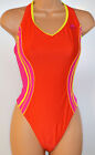 Turbo Womens Swimsuit Size XL UK 14-16 Orange  Swimming Costume A116