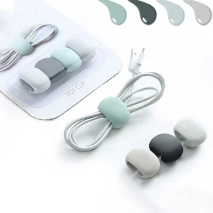 4 Pcs Ladekabelspeicherschnalle Schnurwickler Kabel-Draht-Organizer - Photo 1/11