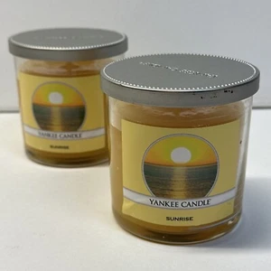 Yankee Candle ~ Sunrise ~ 7oz Tumbler ~ Lot Of 2 ~ Two Pack Set ~ New Rare - Picture 1 of 22