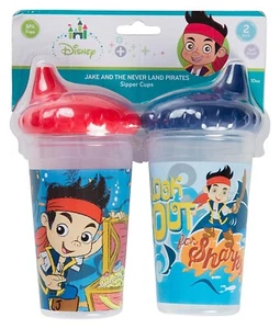 Toddler Sippy Cups for Girls/Boys | 10 Ounce Disney Jake Pirates Sippy Cup 2PK - Picture 1 of 10
