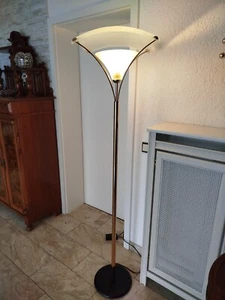 Stehleuchte Stehlampe Standleuchte Metall messingfarben italienisches Design - Bild 1 von 12