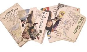 Lot of Six Nat Geo Vintage Maps, USA Asia Israel - Bild 1 von 9