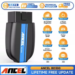 ANCEL Car OBD2 Scanner Code Reader Bluetooth ABS SRS Diagnostic Tool Fit for BMW - Foto 1 di 12