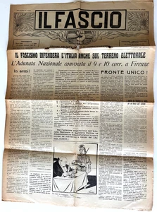 fascismo Il Fascio a. 1 n. 8 - 4 ottobre 1919 giornale fascista di combattimento - Imagen 1 de 6