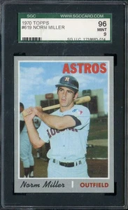 1970 TOPPS #619 NORM MILLER SGC 9 ASTROS *DS15815 - Picture 1 of 2