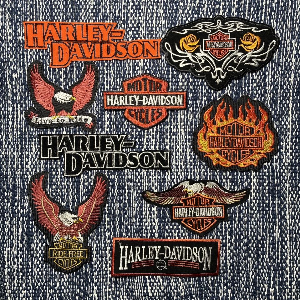Harley Davidson Patch Lot of 9 different Embroidery Iron-On - Image 1 of 1