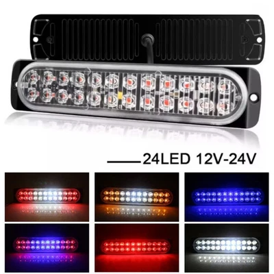 1PC 24LED Side Emergency Lamp Truck Trailers Strobe light Signal Lamps 12V-24V - Image 1 of 4