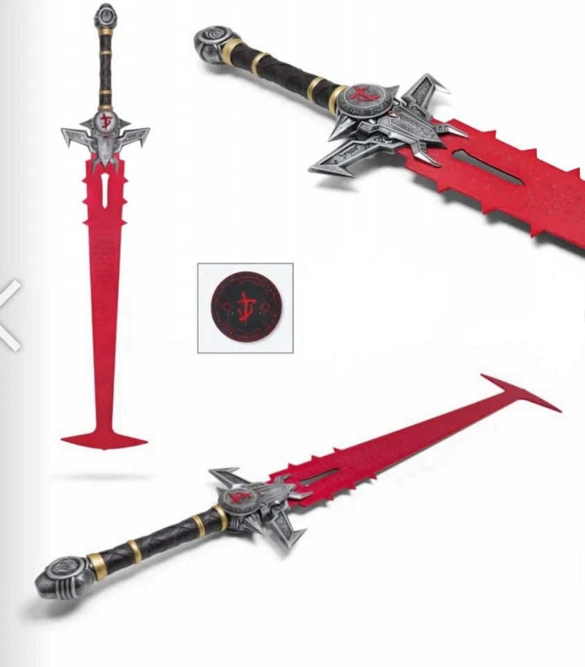 Crucible Sword Blade 43” Stainless Steel Metal Blade With Wood Display Plaque - Image 1 of 1