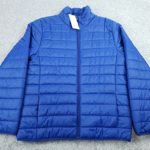 Goodfellow & Co blaue leichte gefütterte Jacke verstaubar wasserabweisend Herren M - Bild 1 von 10