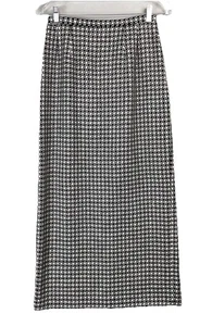 Talbots Women 4 Vintage Skirt Wool Tweed Maxi Lined Woven Italian Yarn Checkered - Picture 1 of 9
