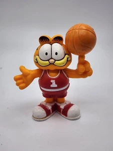 Vintage GARFIELD Dakin PVC Figure BASKETBALL PLAYER Ball Spinning Finger - Picture 1 of 3