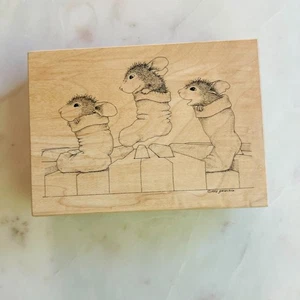 House Mouse Designs Sock Hop Amanda, Maxwell, Mudpie Wood Stamp 1999 - Picture 1 of 5