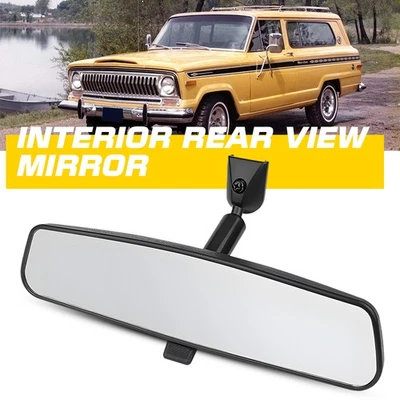 Espejo retrovisor delantero interior 1X negro para Jeep Cherokee XJ 1984 1985 1986-1991 Foto 1 de 4