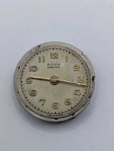 Buren Grand Prix 337 Manual Watch Movement Swiss Made For Parts / Repairs 19.7mm - Picture 1 of 11