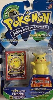 POKÉMON JOHTO LEAGUE CHAMPIONSHIP PIKACHU FIGURE & THINKCHIP CARD, NEW UNOPENED - Image 1 of 2