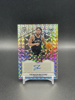 Trendon Watford 2023-24 Panini Mosaic Scripts Silver Prizm #MS-WAT Auto Nets - Image 1 of 4