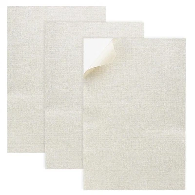 AHQIZFX 3Pcs Canvas Repair Patch, 8×12 Inch Tape, Waterproof Off White