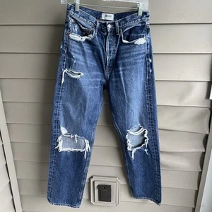 Agolde 90er Mid Rise Loose Fit in Psyche Neu ohne Etikett Damengröße 26 distressed - Bild 1 von 7