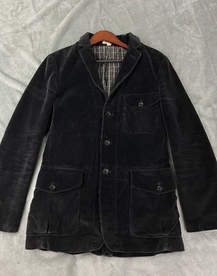 Chaqueta Blazer Deportiva J Crew Ludlow Pana Gris Oscuro 3 Btn Talla S Parche en el Codo Foto 1 de 4