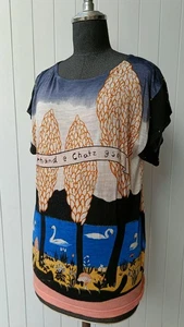 Tsumori Chisato 2 by ISSEY MIYAKE mer hand e chatz gseh Japan wool tshirt RARE - Picture 1 of 13