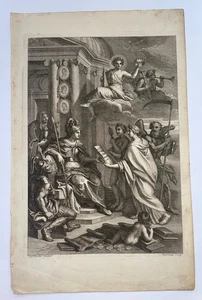 FRONTISPICIO SIGLO XVIII SIMONEAU / VERDIER PÁGINA ANTIGUA GRABADA - Imagen 1 de 4