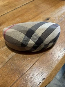 Burberry Plaid Sunglasses Case Hard Clam Shell Nova Check Eyeglasses Italy - Picture 1 of 7