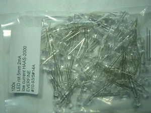 100x LED rot 5mm 2mA  low current HAAS-2000 EVERFINE #10-93/5#009a - Bild 1 von 13