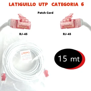 CABLE UTP RJ45 Categoría 6 de 15 metros. - Imagen 1 de 1