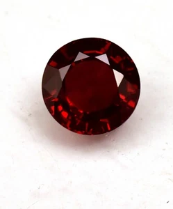 Natural Red Garnet Round Cut 7.85 Ct Loose Gemstone From Mozambique For Ring - Picture 1 of 5