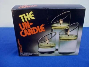PYREX CORNING *THE UN-CANDLE* 3 CHIME LITES - 4 WICK HOLDERS & 75 WICKS NIB - Picture 1 of 6