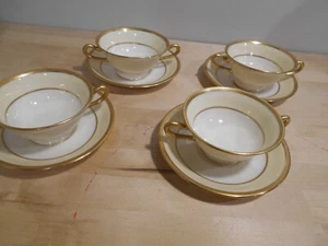4 Lenox 633 / B368-A 2 Hdld Bouillon Cup & Underplate Marshall Field Co Chicago - Picture 1 of 6