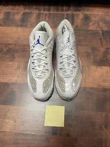 2003 NIKE AIR JORDAN XI 11 RETRO LOW IE WHITE CEMENT GREY COBALT BLUE ZEN NEW 12 - Picture 1 of 10