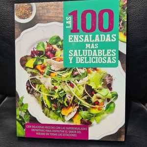 Las 100 Ensaladas Mas Saludables In Spanish - Salad Recipes - Brand New Book - Picture 1 of 3