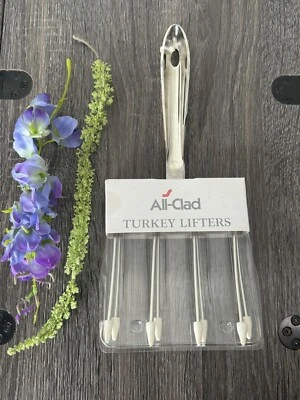 Винтажные ПОЛНОСТЬЮ ОДЕТЫЕ вилки для мяса индейки 11,25 дюйма НОВЫЕ / набор из нержавеющей стали - Изображение 1 из 4