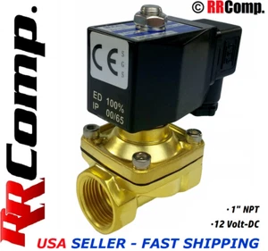 1" NPT 12 Volt DC Messing Elektro Magnetventil, Dichtung: (VITON) - Bild 1 von 10