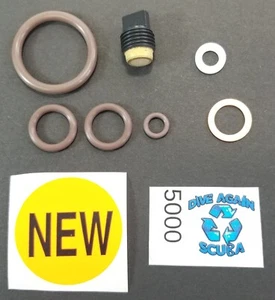 Scuba Diving Tank Cylinder K Valve Service Rebuild Repair Kit FKM O-Rings, Seat - Picture 1 of 14