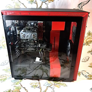 Mid Tower Retro Legacy Build PC AMD SSD DDR3 Red/Black *CUSTOM ART* - Picture 1 of 19