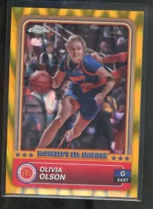 2024 Topps Chrome McDonald's Olivia Olson Gold /50 #8 - Foto 1 di 2