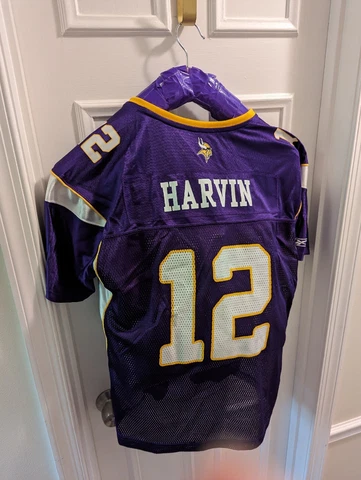 Minnesota Vikings Percy Harvin #12 Purple Women Size 2XL Reebok On Field NFL Cover